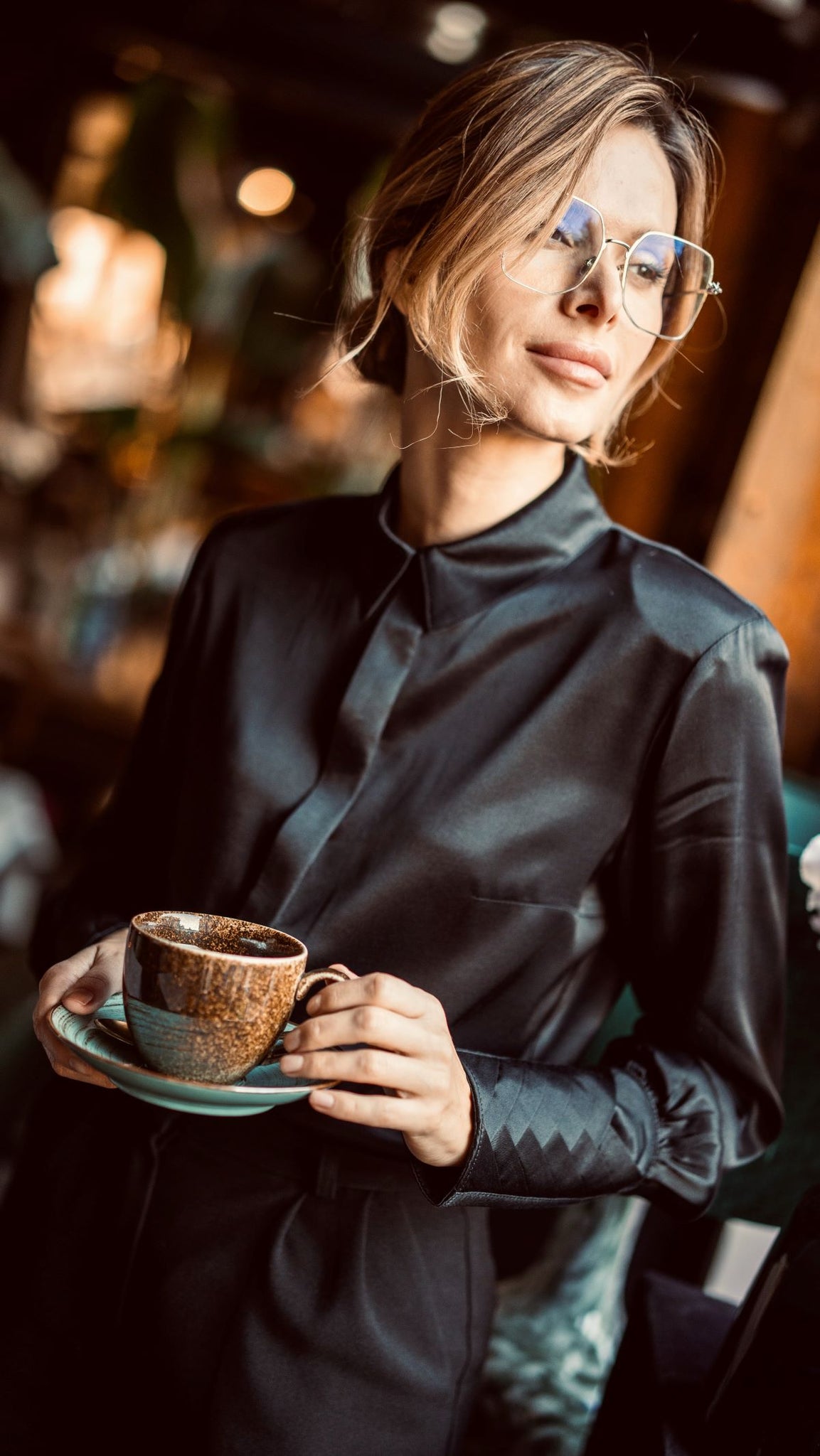 Herringbone cuff shirt