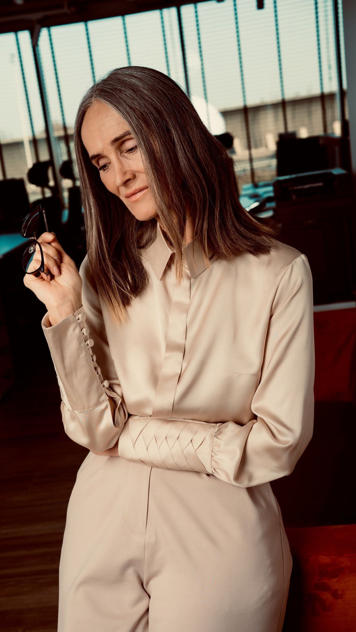 Herringbone cuff shirt