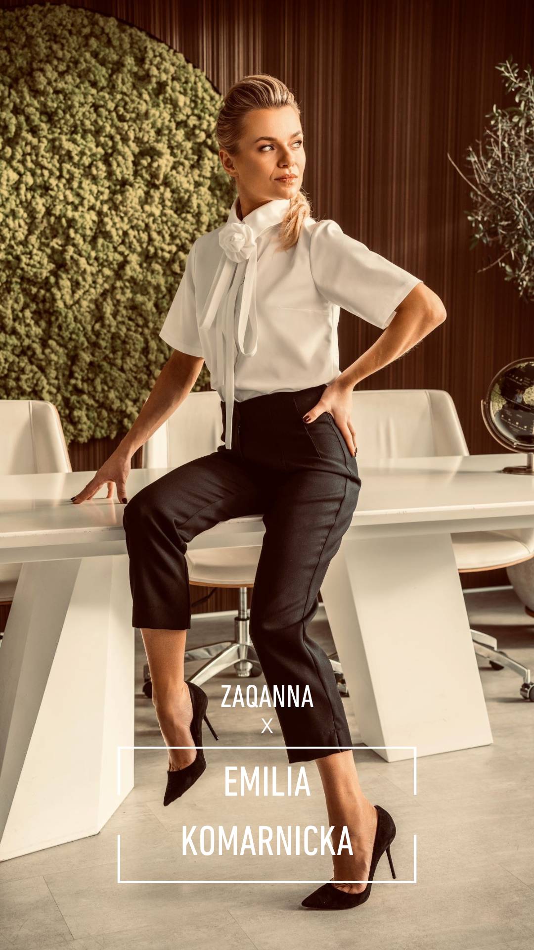 Czarne cygaretki z bocznym rozcięciem – eleganckie i wygodne spodnie do pracy
