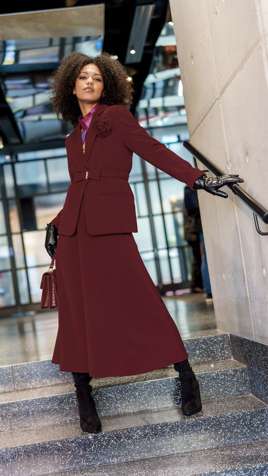Burgundy skirt