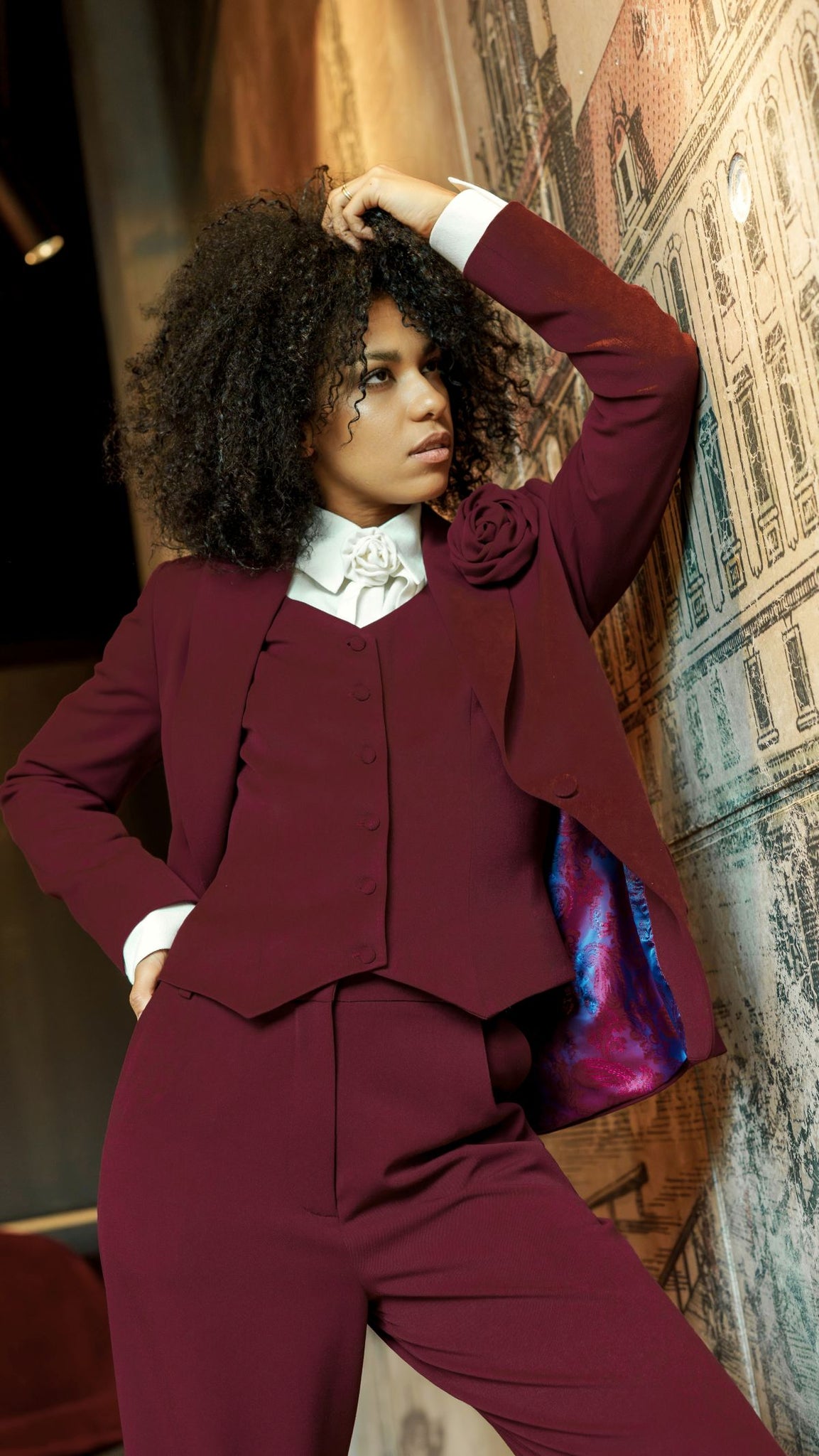 Burgundy jacket