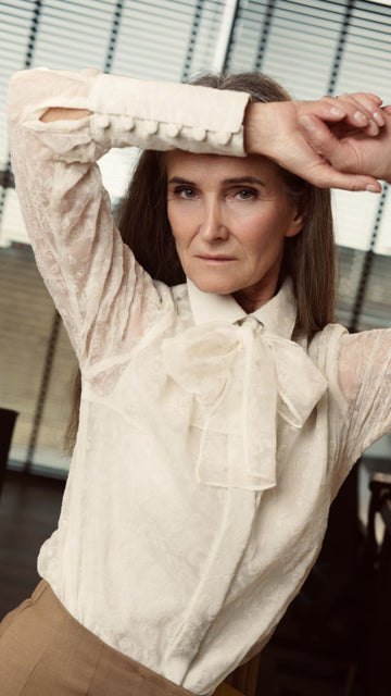 Silk shirt with wool